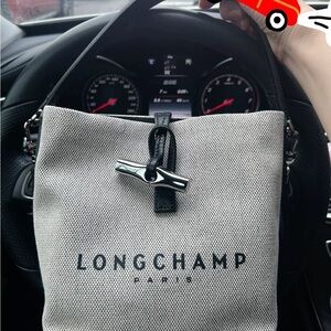Longchamp Paris Black and Gray Men's Bag